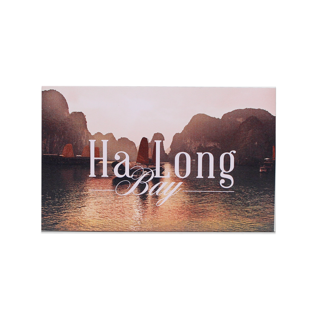 Bảng Gỗ Bưu Thiếp Nam Châm Vịnh Hạ Long // Wooden Magnet Postcard Ha Long Bay - The Craft House