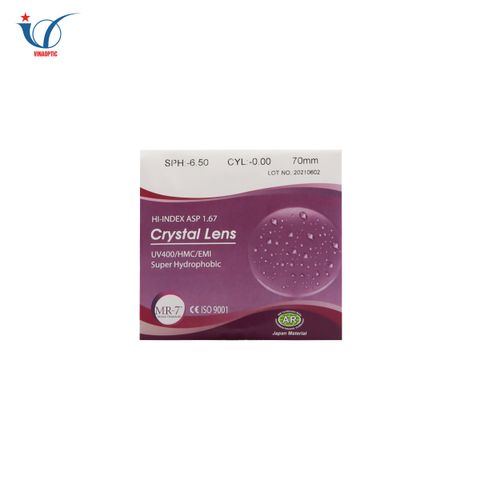 Mắt đơn tròng 1.67 HMC Supper Hydrophobic, UV400