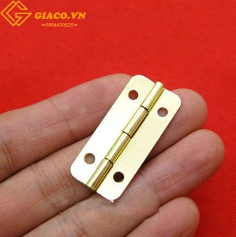 Bản lề chữ nhật 30x17mm màu vàng bo góc