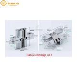 Bản lề chữ thập cỡ 3 KT: 15.5*69mm