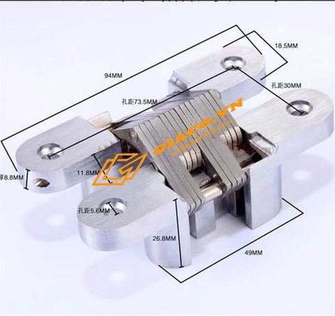 Bản lề chữ thập cỡ 4 - 19x94mm