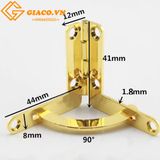 Bản lề chữ thất cỡ 44x41mm màu vàng dầy bóng