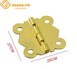 Bản lề D018 27x25mm màu vàng loại dày đẹp độ mở 180