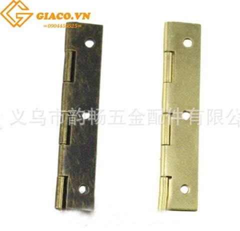 Bản lề giả cổ chữ nhật 59x20mm màu vàng