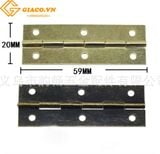 Bản lề giả cổ chữ nhật 59x20mm màu đồng sẫm