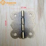 Bản lề giả cổ D018 cỡ 3cm màu đồng độ mở 180