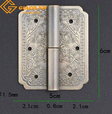 Bản lề giả cổ kiểu chữ nhật KT: 5x6cm