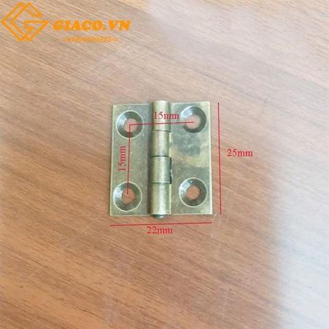 Bản lề lá chất liệu đồng thau kt: 22*25mm