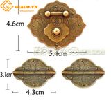 Bộ 2 bản lề 1 khóa giả cổ