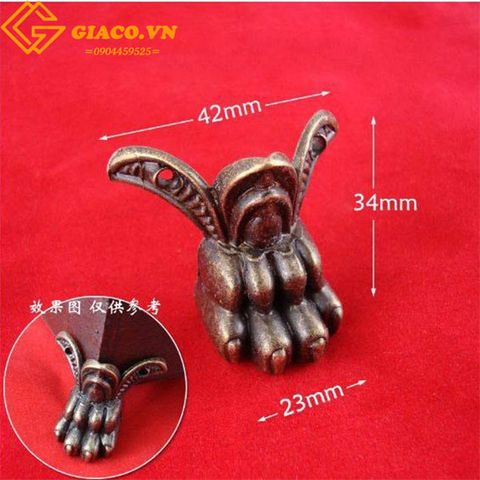 Chân hộp giả cổ C204 vuốt sư tử 42x34mm