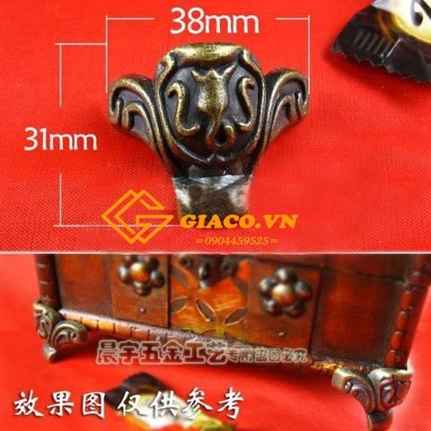 Chân hộp giả cổ Tường Vân 31x38mm