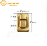 Khóa hộp giả cổ chữ nhật 36x25mm màu vàng