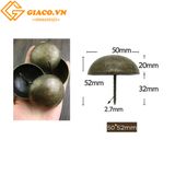 Đinh mũ màu đồng giả cổ 50*52mm