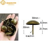 Đinh mũ giả cổ cỡ 30*30mm
