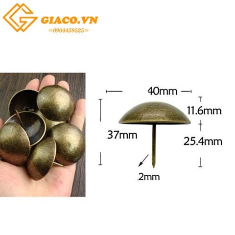 Đinh mũ giả cổ cỡ 40x37mm