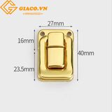 Khóa hộp giả cổ chữ nhật 40*27mm màu vàng