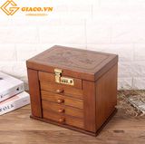Khóa hộp giả cổ màu vàng có khóa số