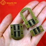 Khóa hộp giả cổ A001 màu đồng 31*24mm