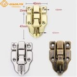Khóa hộp giả cổ màu bạc có lỗ móc khóa: kt 47*15*40 mm