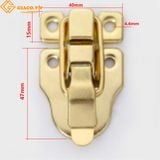 Khóa hộp giả cổ màu vàng không móc khóa kt: 47*40*15