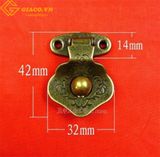Khóa hộp giả cổ K030 KT: 42*14*32mm