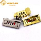 Khóa hộp giả cổ màu vàng có khóa số: 28x65mm
