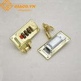 Khóa hộp giả cổ màu vàng có khóa số: 28x65mm