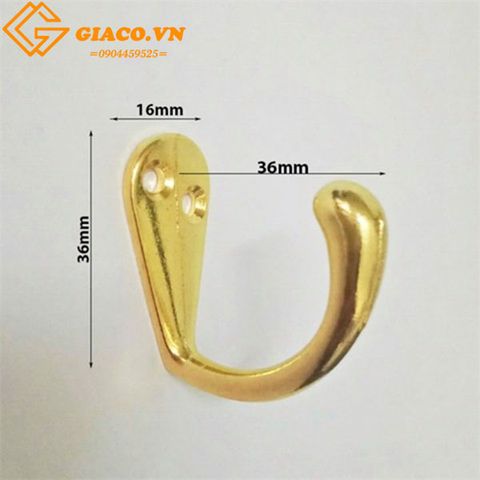 Móc treo giả cổ đơn mầu vàng loại 16x36mm