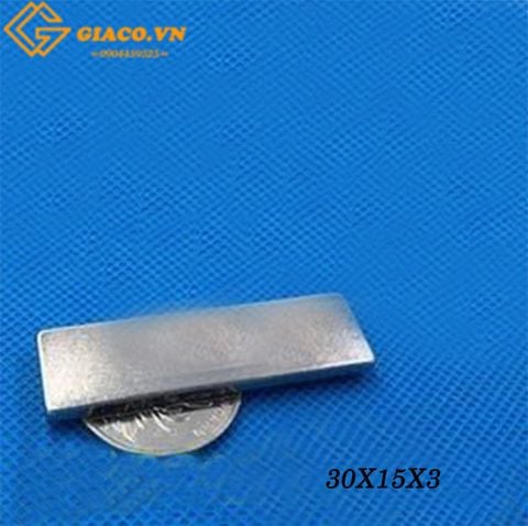 Nam châm trắng chữ nhật 30x15x3mm