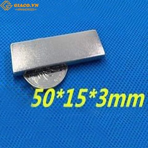 Nam châm trắng chữ nhật 50X15X3MM