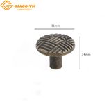 Núm kéo giả cổ màu đồng xanh kt: 31*24mm