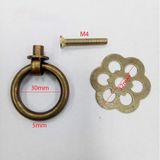 Núm kéo móc tròn AH1392-3cm mầu vàng