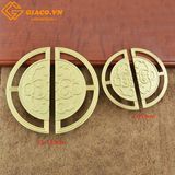 Tay kéo cửa tủ màu vàng (Bộ 2 miếng) KT 9.8cm