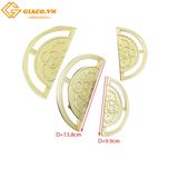 Tay kéo cửa tủ màu vàng (Bộ 2 miếng) KT 9.8cm