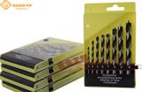 Bộ 8 mũi khoan chuôi tròn có định tâm (3-10mm)