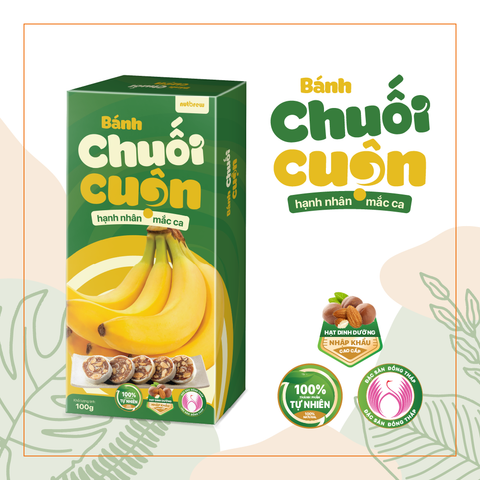  Bánh Chuối Cuộn Hạnh Nhân Mắc Ca 