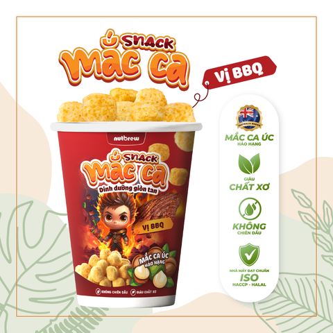  Snack Mắc Ca Nutbrew Vị BBQ 30g 