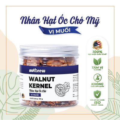 Nhân Hạt Óc Chó Mỹ vị muối Nut Brew hũ 150g