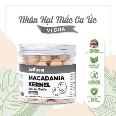  Nhân Hạt Mắc Ca Úc vị dừa Nut Brew hũ 200g 