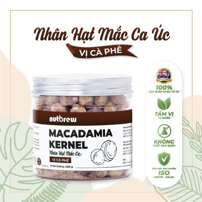  Nhân Hạt Mắc Ca Úc vị cà phê Nut Brew hũ 200g 