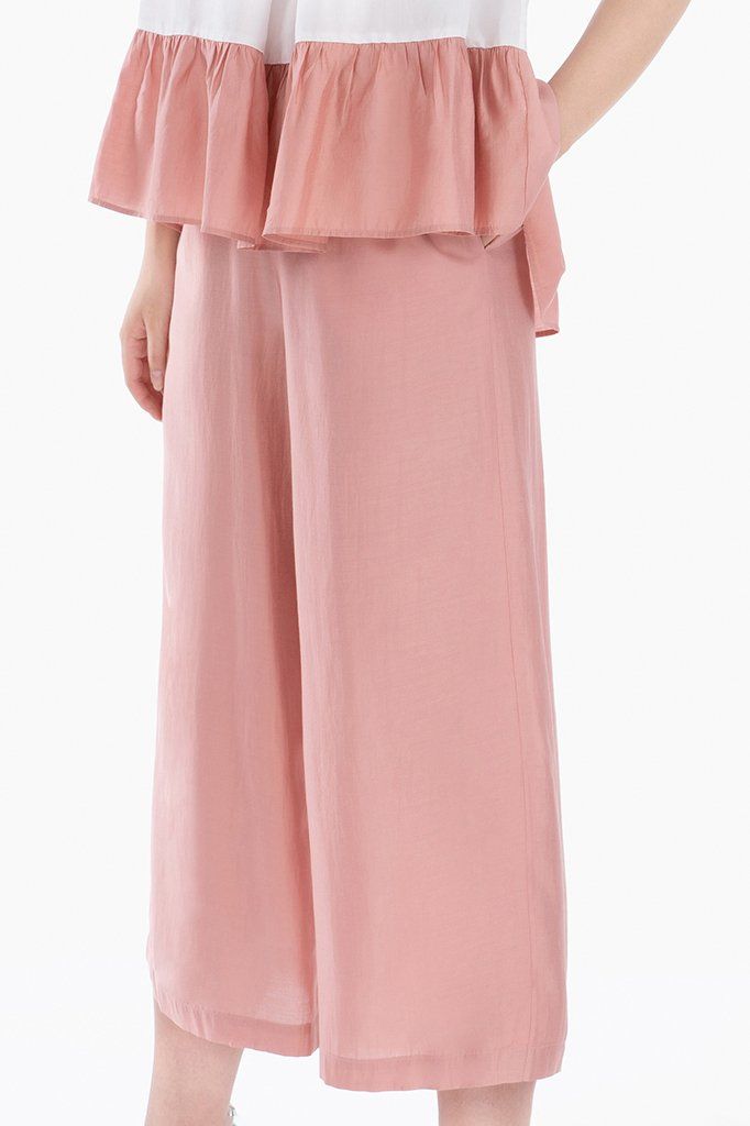 Quần dài chất liệu thô dáng suông BQG32474 - PANTIO