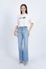 FAT3356 - Áo thun vải Cotton dáng croptop tay lửng ngực áo in hoạ tiết trang trí - PANTIO
