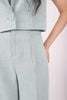 BAK32834 - Áo vest công sở vải tuytsi dáng croptop cổ hai ve tay cộc cài cúc bọc - PANTIO
