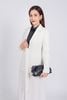 FAV9955 - Áo vest công sở vải thô dày dáng ôm cổ hai ve phối vạt dài tạo kiểu thân áo có túi hai bên - PANTIO