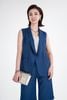 BKM55049 - Áo khoác gile chất liệu thô cổ 2 ve - PANTIO