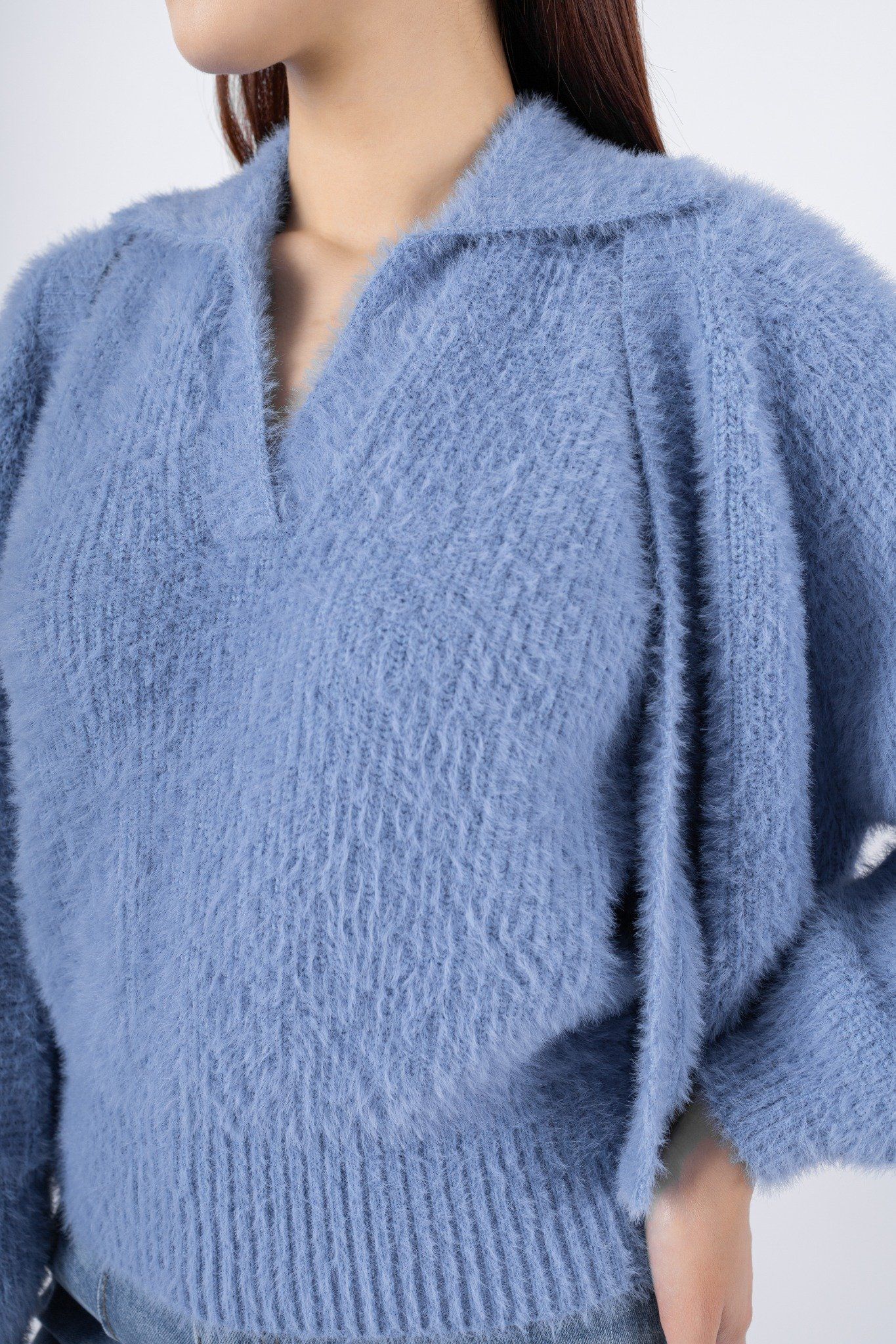 BKL393 - Áo khoác len lông cao cấp dáng croptop bom nhẹ tay dài - PANTIO