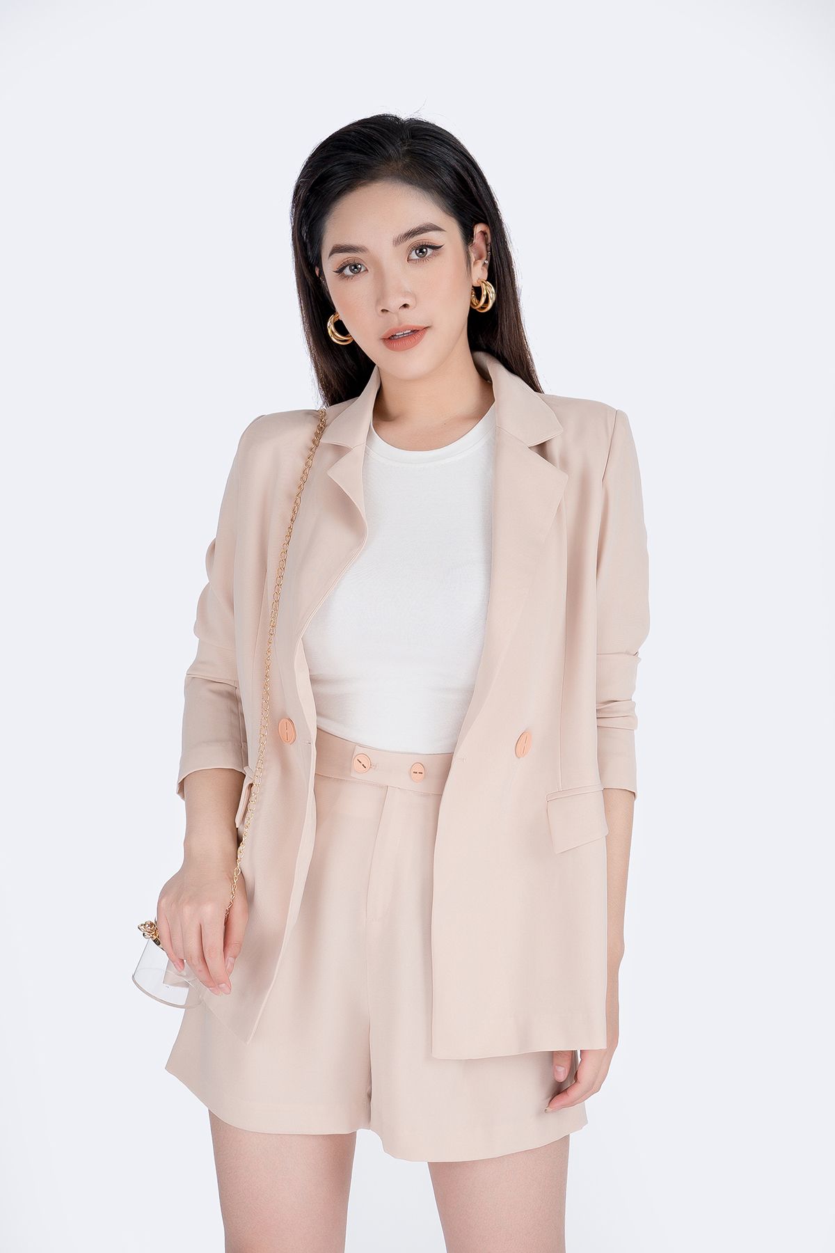 Quần short chất liệu thô cạp ngang BQN32444 - PANTIO