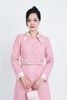 BJN93202 - Chân váy ngắn vải dạ Tweed kẻ dáng chữ A túi đính khuy đá trang trí khoá thân sau - PANTIO