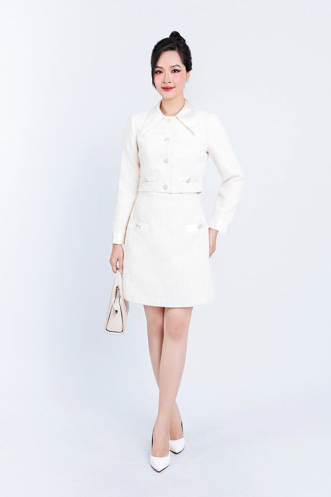 BAD93202 - tylekeo8888 vải dạ tweed cổ đức thân đính khuy đá trang trí - tỷ lệ kèo 8899