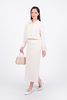 BJD93234 - Chân váy công sở vải nhung dáng suông dài thân váy đính nắp túi tạo kiểu khoá thân sau - PANTIO